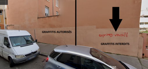Espaces pour canaliser les tags et graffitis 