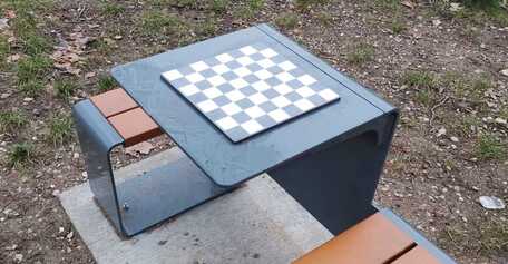 142 - Une table d'échecs au parc Blandan